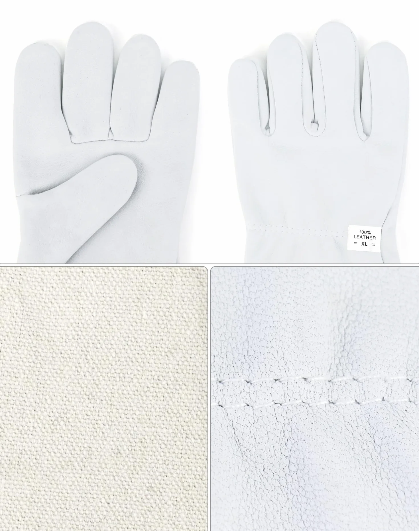 QWORK Imkeranzug mit langen Handschuhen, Imkerjacke mit Schleier, für Professionelle Bienenbisse Verhindern, XL