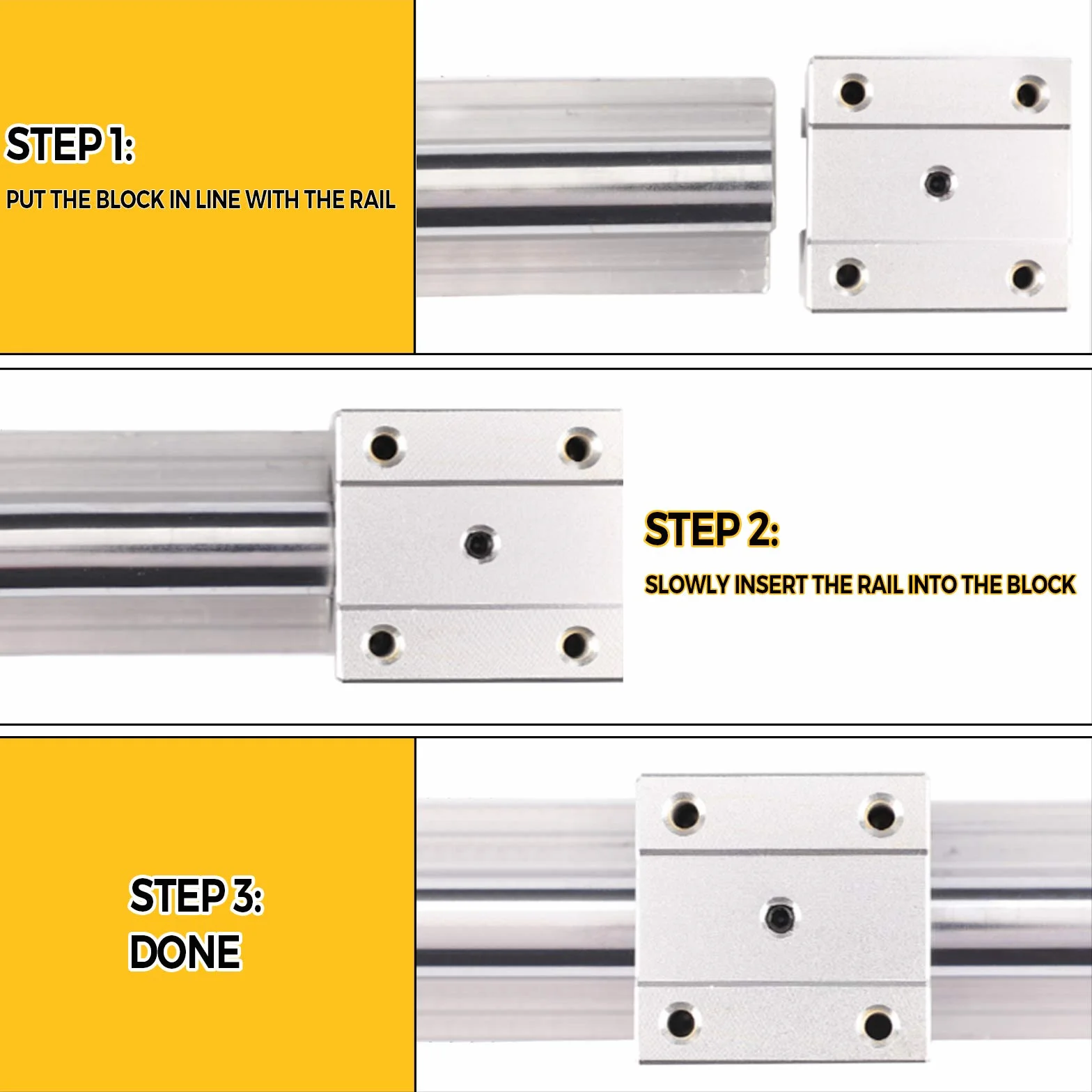 VEVOR Linearschiene, SBR20 650 mm Linearlager-Gleitset, Linearlagerschiene 2 Stk. SBR20-Schienenwellen und 4 SBR20UU-Bl?cke, Schienenbausatz Führungsschiene für CNC-Fr?smaschine, Drehmaschine usw