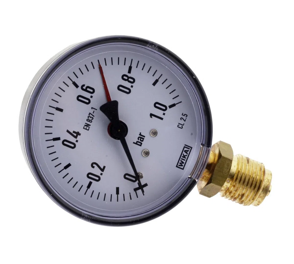 WIKA Manometer senkrecht, Ø 100mm, 0-1 bar