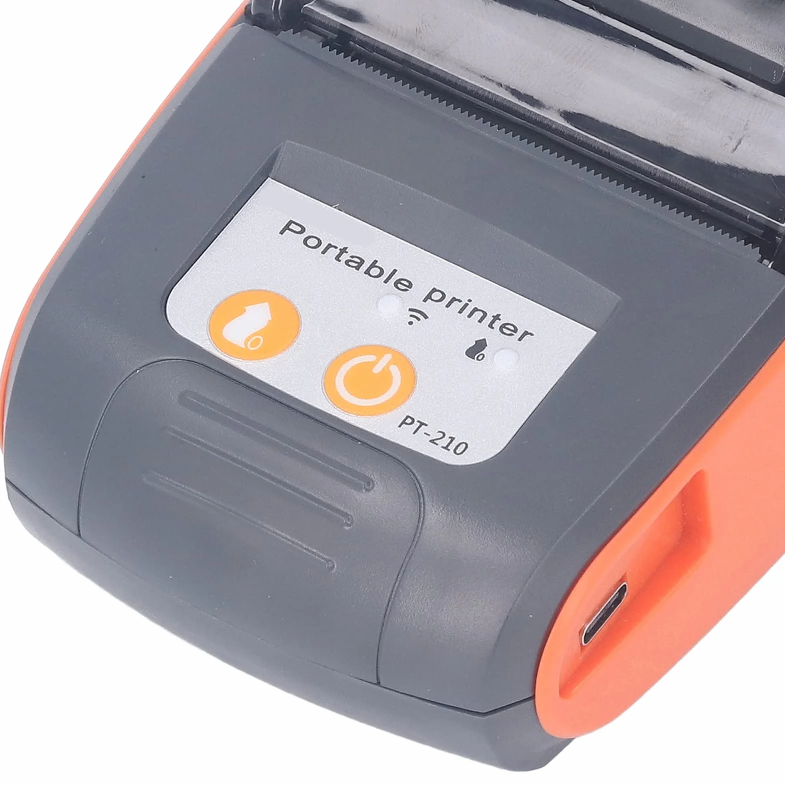 Bluetooth Rechnungsdrucker, 58mm Kabelloser Thermodrucker USB Bondrucker Belegdrucker Etikettendrucker, für Einzelhandel Restaurants Büro kompatibel mit Android PC (Ohne Fall)