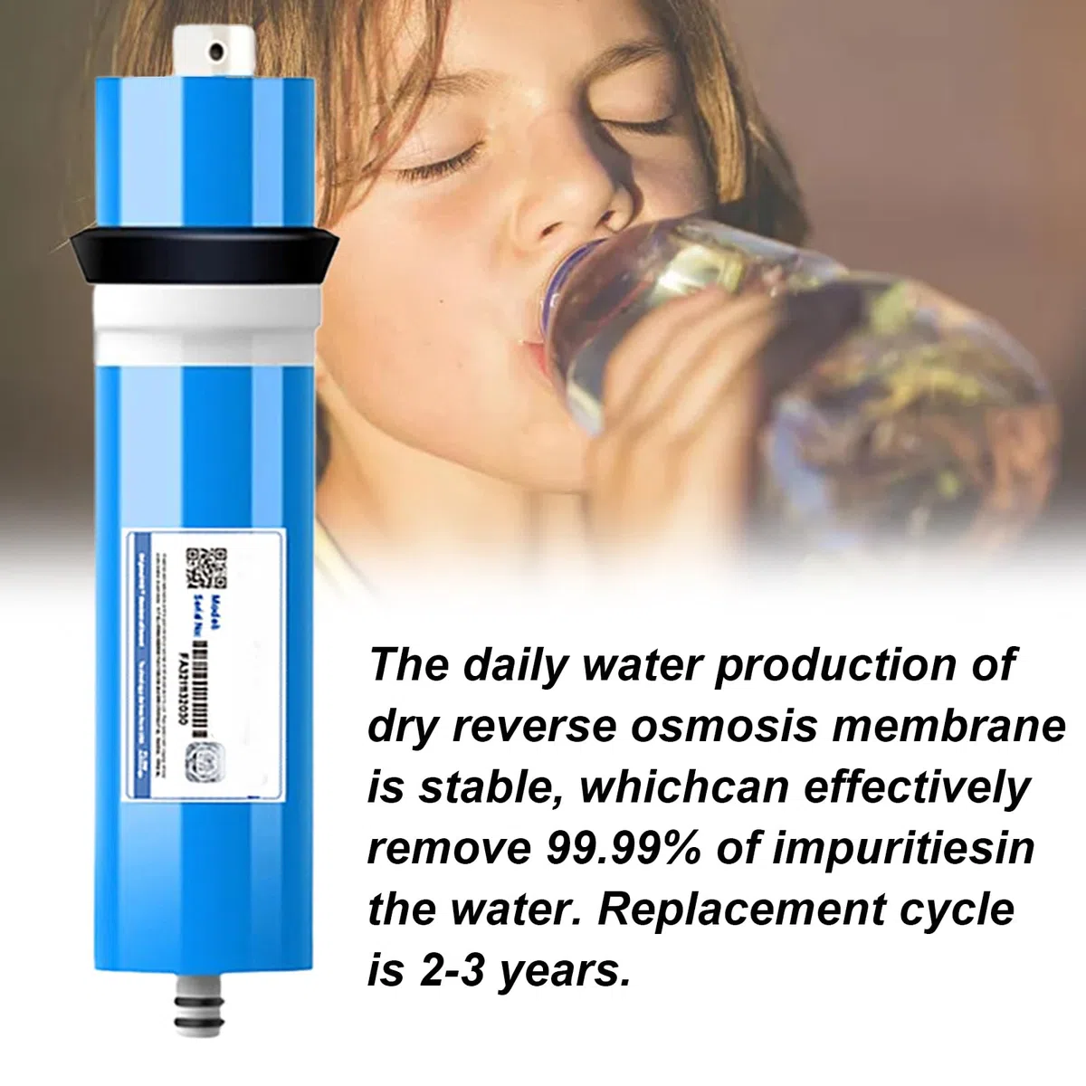 Membrane 400 GPD Umkehrosmose-Membrane 3013-600 Für Osmoseanlagen-Umkehrosmose, Osmose Filter, Für Heimtrink RO Wasserfiltrationssystem,1 pack 3013/400