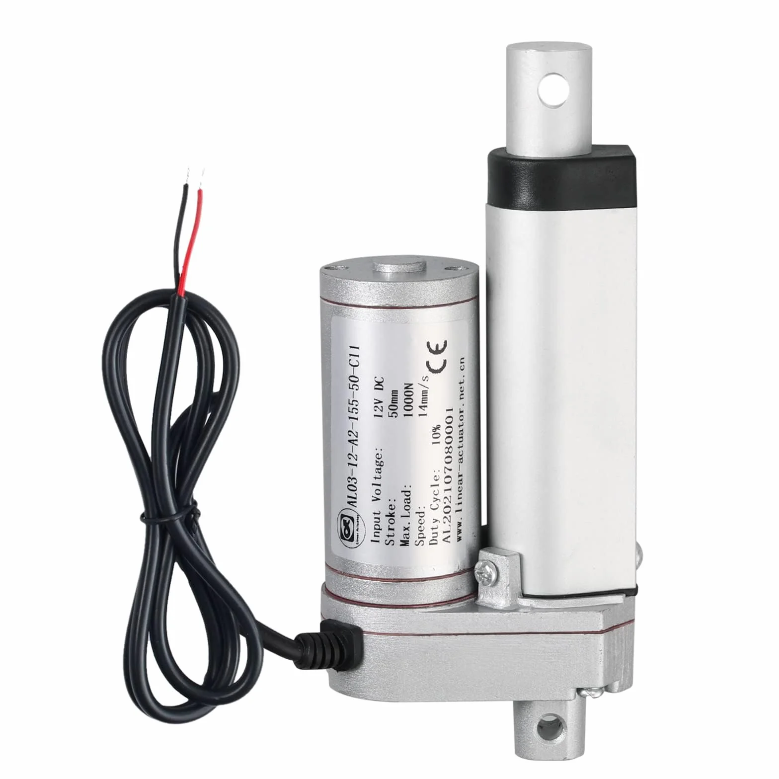 EYPINS Linearantrieb Linearmotor 12V, 1000N 50mm Hub max Linearantrieb, Toröffner Verstellantrieb Linear Actuator Motor Lineartechnik-Aktuatoren für Elektrisch Motor Auto Möbel Lifting Sofa (14mm/s)