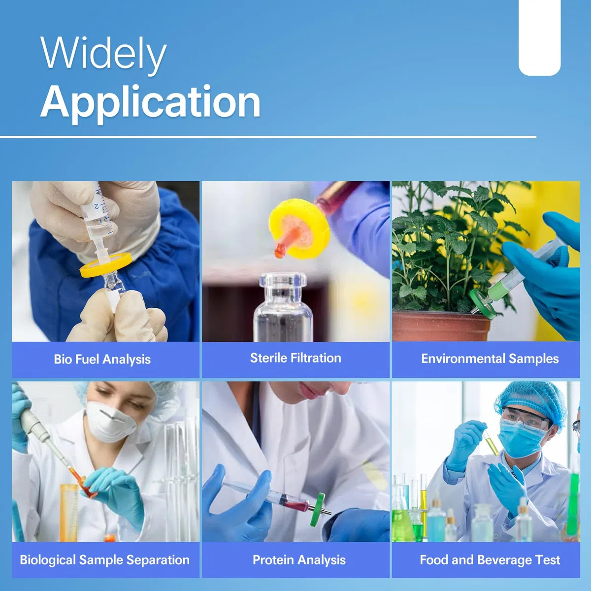 500 Stk/Beutel PTFE Spritzenfilter Hydrophile 0,22 μm Porengröße, 25 mm Membran Durchmesser, Labor-spritzenfilter, HPLC und GC spritzenfilter | Spritzenfilter