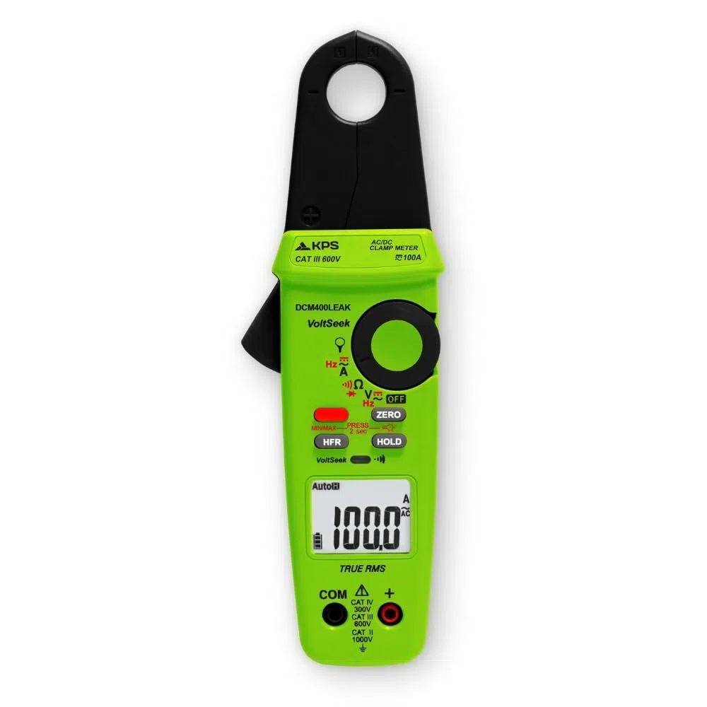 KPS-DCM400LEAK Leckstromzange TRMS 20mA bis 100A AC/DC - Spannung 1000V AC/DC - Tiefpassfilter (50Hz - 800Hz) & NCV