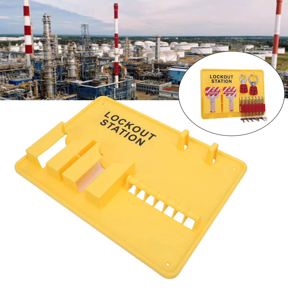 Lockout-Tagout-Station, wandmontierte Lockout-Tagout-Kit-Tafel, Lockout-Station mit offenem Design, Loto-Geräte nicht inbegriffen, Loto-Station mit großer Kapazität