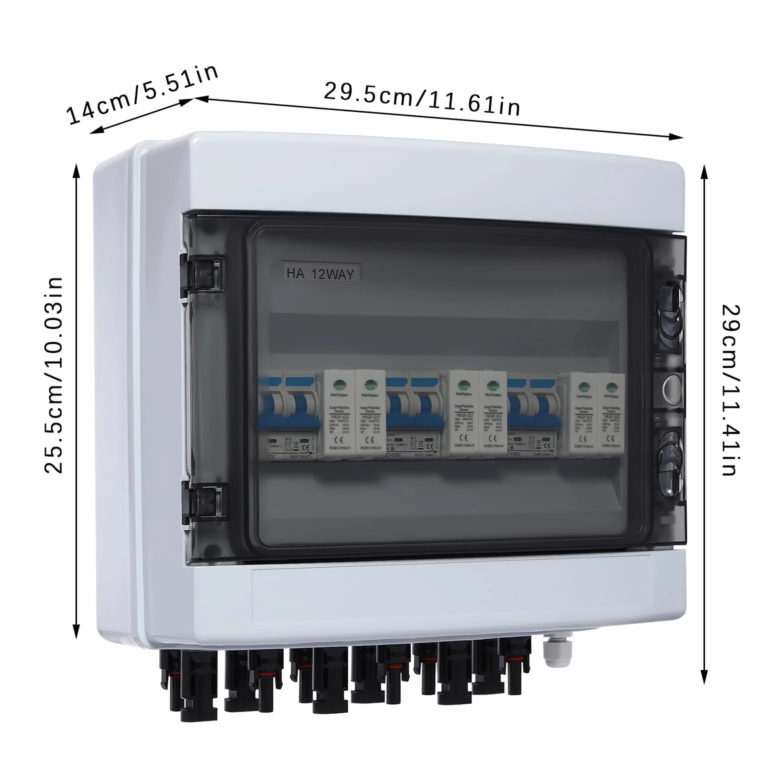 Solar Combiner Box, Überspannungsschutz pv 3 in 3 out dc 1000V Trennschalter pv anlage 25A/40A Kurzschlussschutz für Photovoltaik-Anlagen (40A)