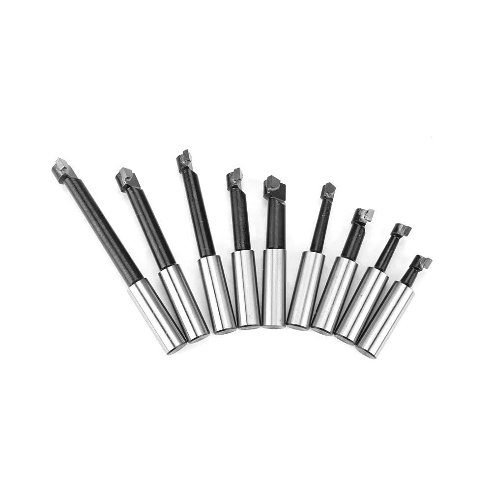 Mt4-M16 Dornadapter Taper Ausdrehkopf Mt4 Bohrkopf Schaft F1-12 50 mm Bohrkopf 9 Stück 12 Mm Bohrstange Set