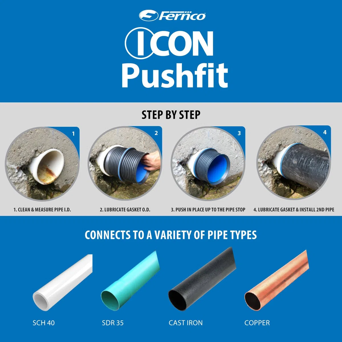4" Pushfit Coupling -IC44P