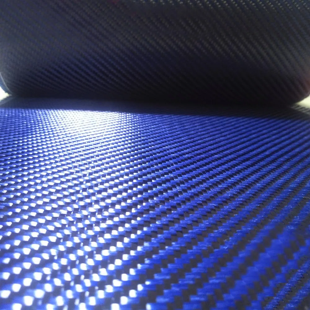 XLJP 1PC 3K 200gsm 2x2 Red/Blue Kevlar Carbon Fiber 3K * 1100D Mixed Fabric Twill 20" / 50cm Aramid Fiber Hybrid Carbon Kevlar Cloth (Color : Red, Size : 50cm x 50cm)