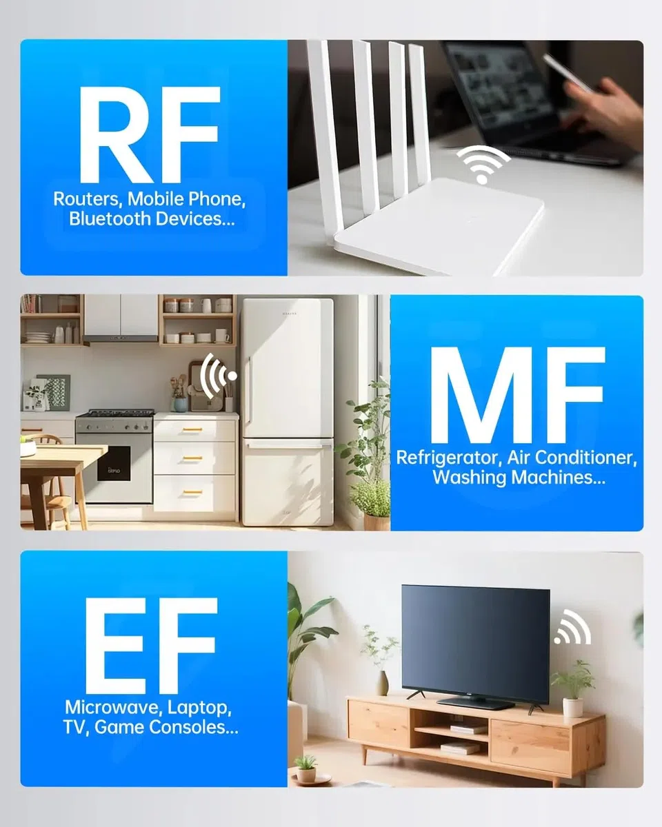 4-in-1-EMF-Messgerät ERD-10 Elektromagnetischer Felddetektor für EF-RF-MF-Temperaturmessung