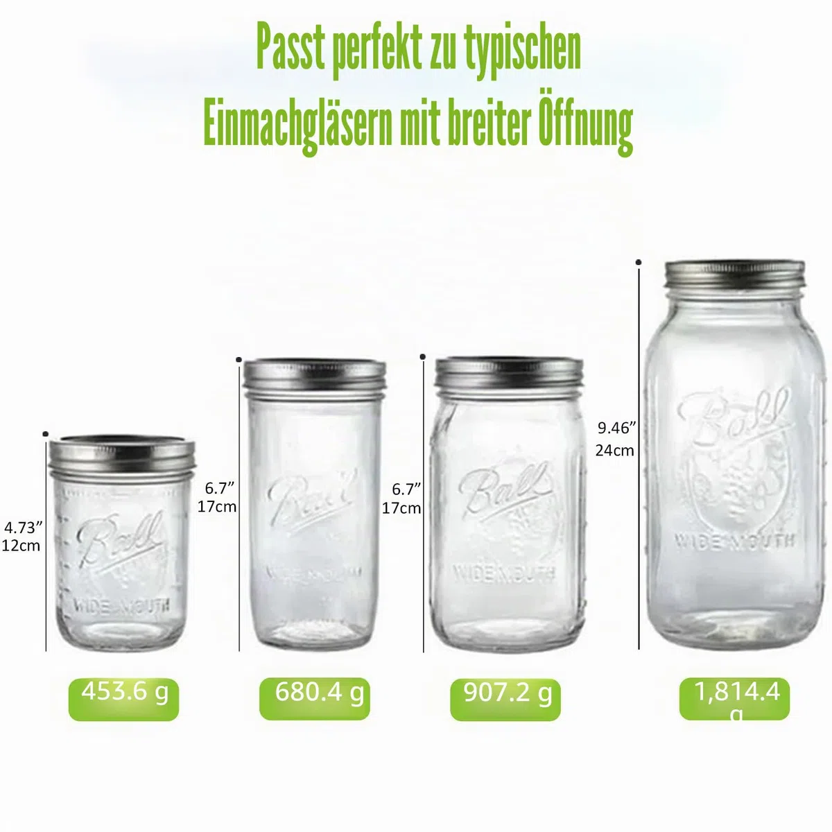 Artcome 10-Pack Glass Fermentation Weights with Easy Grip Handle and Unique Texture Design for Large Wide Mouth Mason Jars