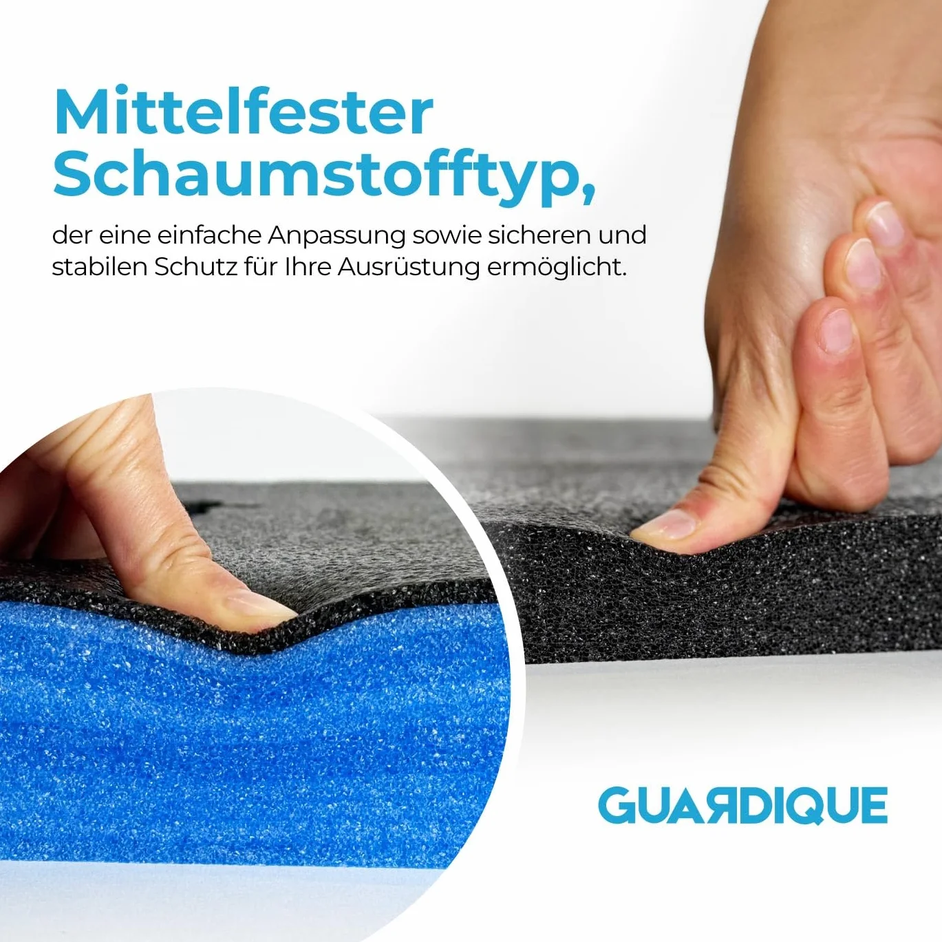 Multilayer Schaumstoff | 5 Stück | 800 x 600 x 30 mm, Shadow Foam, Schneiden und Abziehen, Anpassbare, Kaizen Foam, Werkzeugeinlage für Kamera, Werkzeugkoffer, Werkzeugwagen, Blau & Schwarz