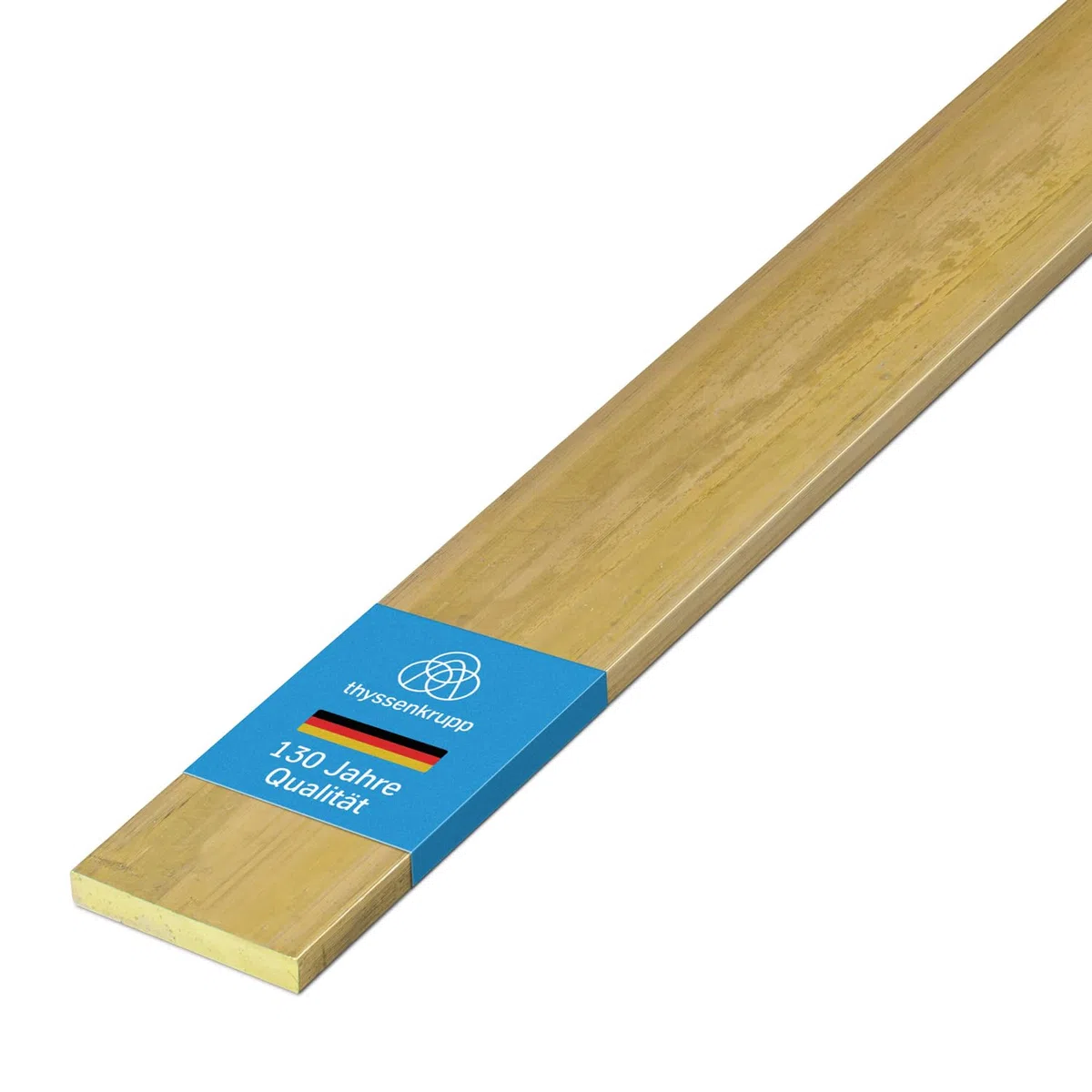 thyssenkrupp Messing Flachprofil – Flachstange Flachmaterial Flachstab – CW617N CuZn40Pb2 – 50 x 3 mm, 1000 mm Länge