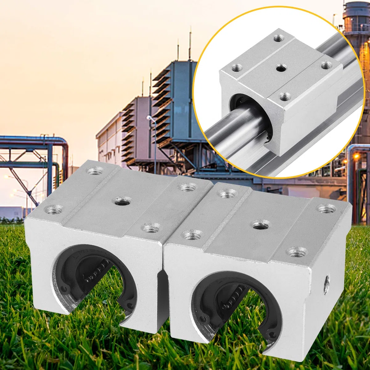 VEVOR Linearschiene, SBR20 650 mm Linearlager-Gleitset, Linearlagerschiene 2 Stk. SBR20-Schienenwellen und 4 SBR20UU-Bl?cke, Schienenbausatz Führungsschiene für CNC-Fr?smaschine, Drehmaschine usw