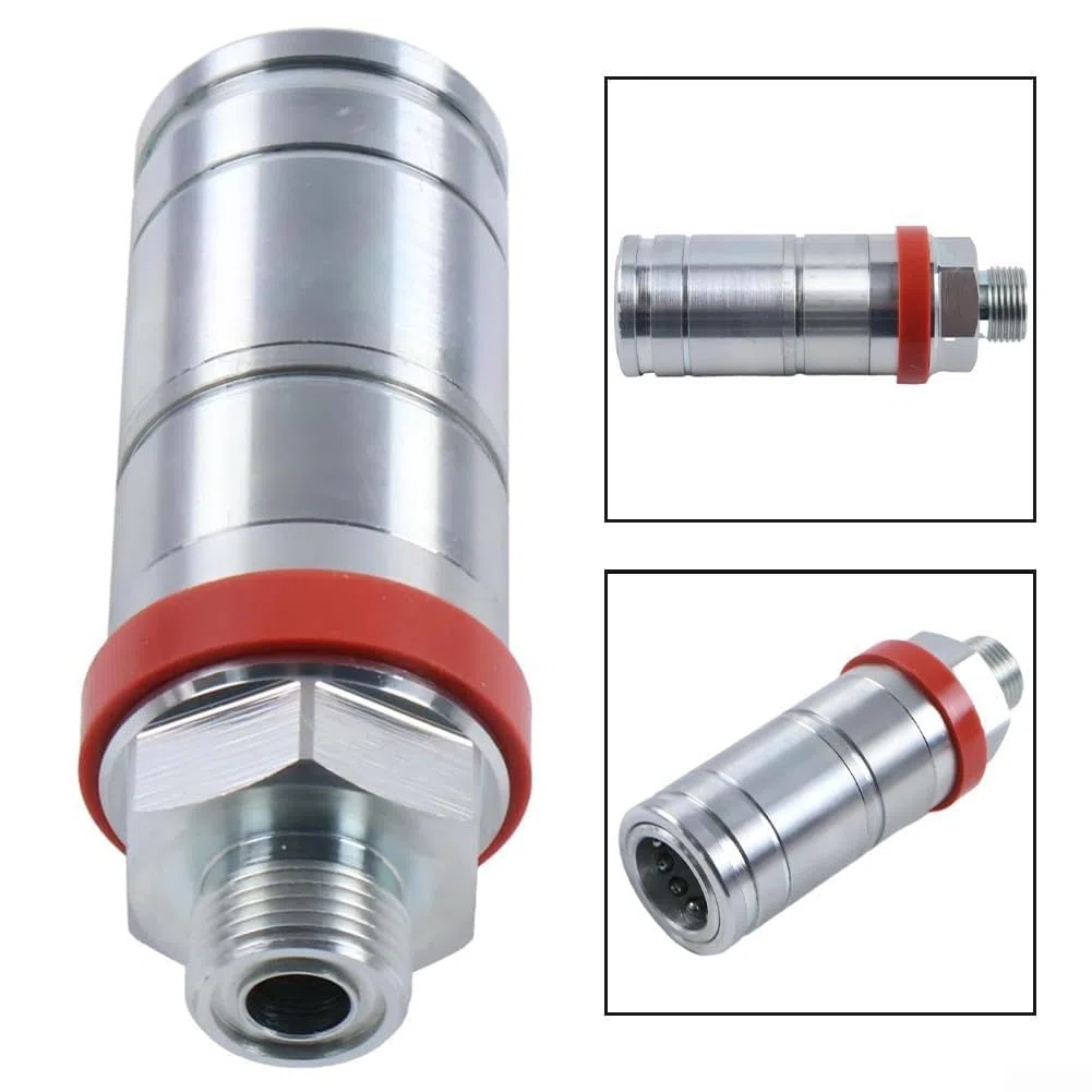 Hydraulische Schnellverbindungskupplung SJ11129 RE219420 M22 x 1,5 Stecker kompatibel mit 5200 5300 5400 Serie Traktoren 1/2 Zoll Stahlkupplung