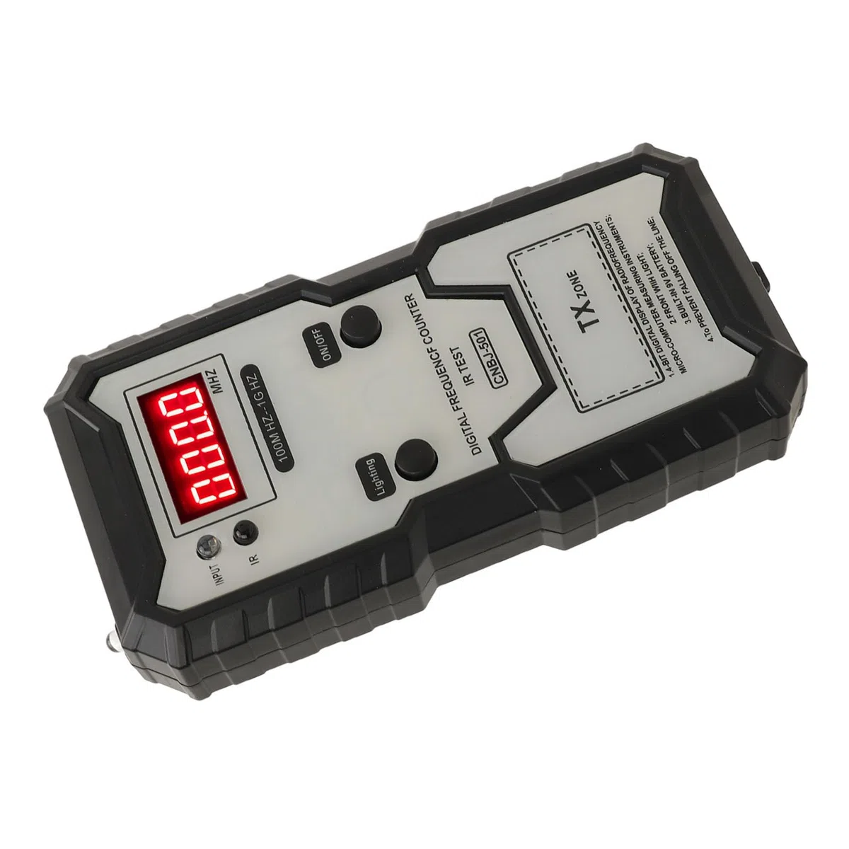 Funkschlüssel-Frequenztester, Infrarot-Signaldetektor mit Digitalanzeige für Autoschlüssel, Garagentor-Fernbedienung, Zugangskontrolle, 100 M Hz Bis 1 G Hz