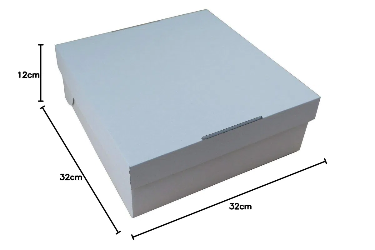 s&C 50 Tortenkarton Tortenbox 32 x 32 x 12 cm stabile E-Welle Wellkarton Tortenschachtel Konditorkarton Verpackung
