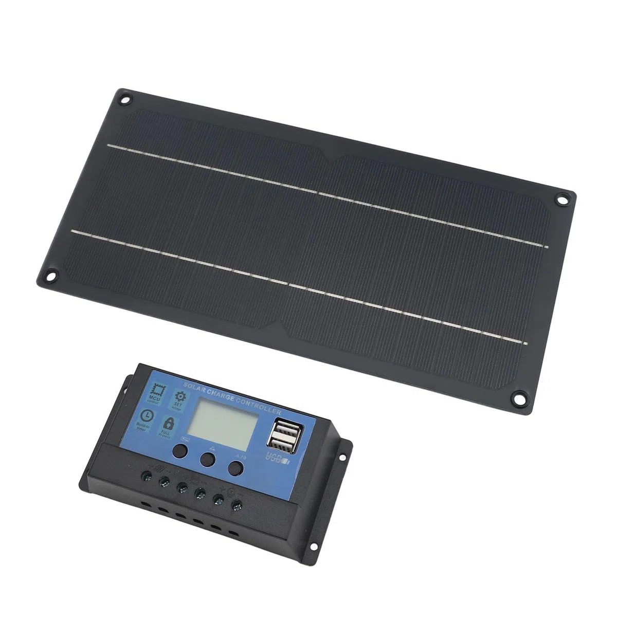 Sxhlseller 600 W Monokristallines Silizium-Solarpanel-Set mit 100 A 12 V 24 V Laderegler, Leichte Tragbare Stromversorgung für Wohnmobil-Camping, Boote und Landwirtschaftliche Geräte