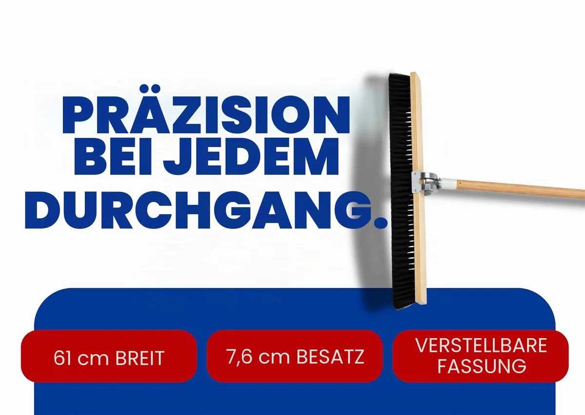 BON Beton Veredelung Besen mit verstellbarer Griff Sockel, 82-470