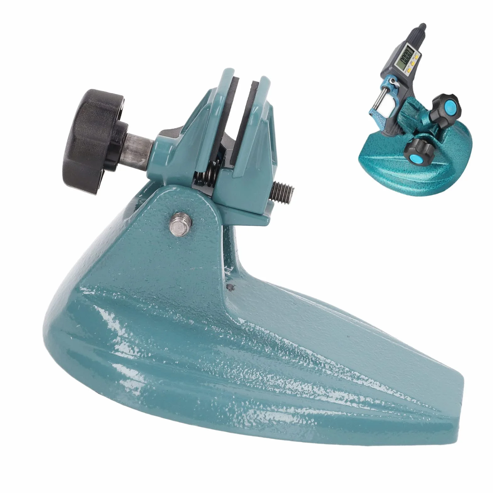 Mikrometer-Halter aus Legiertem Stahl, Ständer-Halterung für Innenmikrometer, 20mm Öffnung, Befestigungsbasis mit Rutschfesten Gummipads