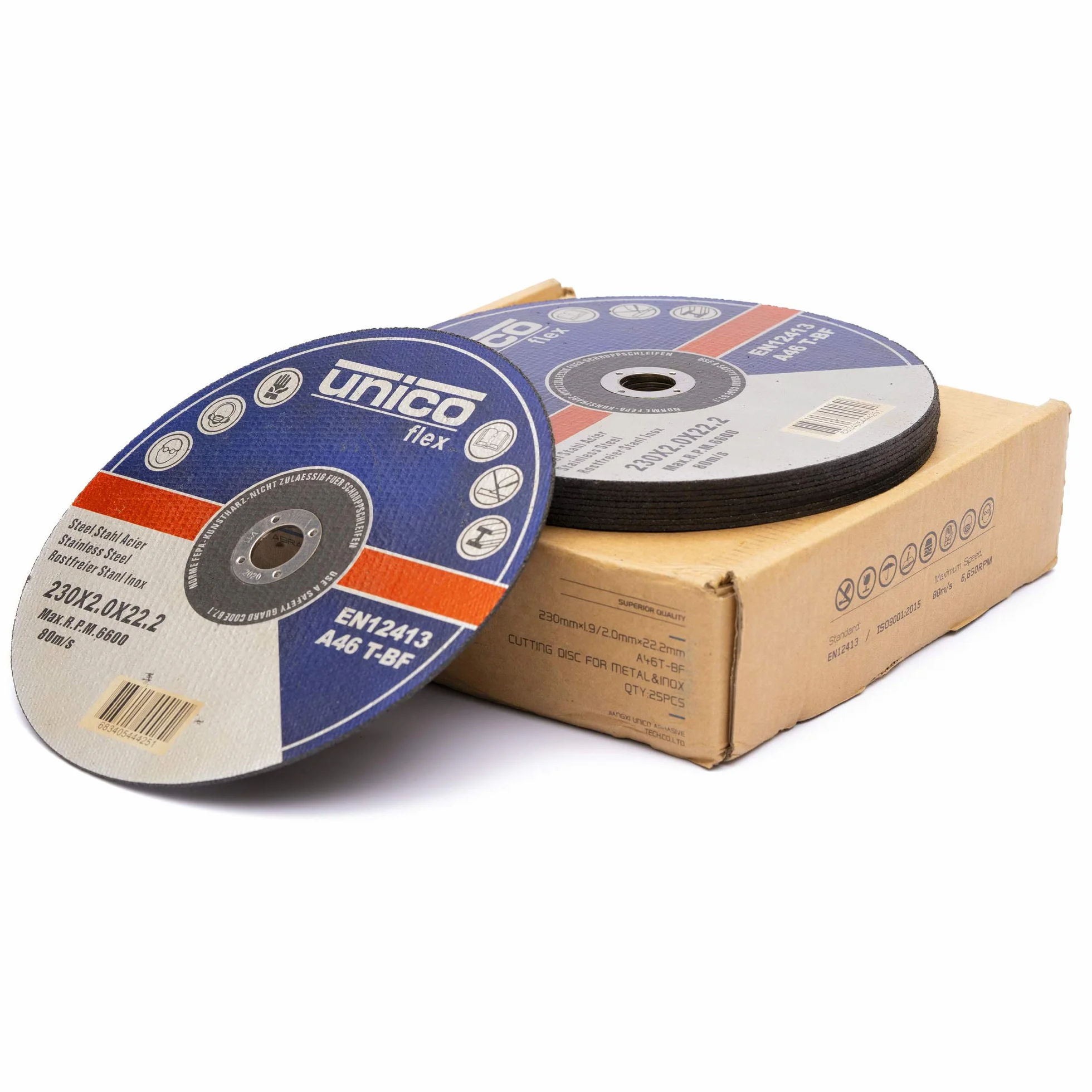 25 Stück Trennscheibe 230 Metall - 25x Trennscheiben 230 x 2,0 mm/Flexscheiben 230 Metall dünn 2mm / Bohrung: 22,23 mm/für Trenn- oder Winkelschleifer