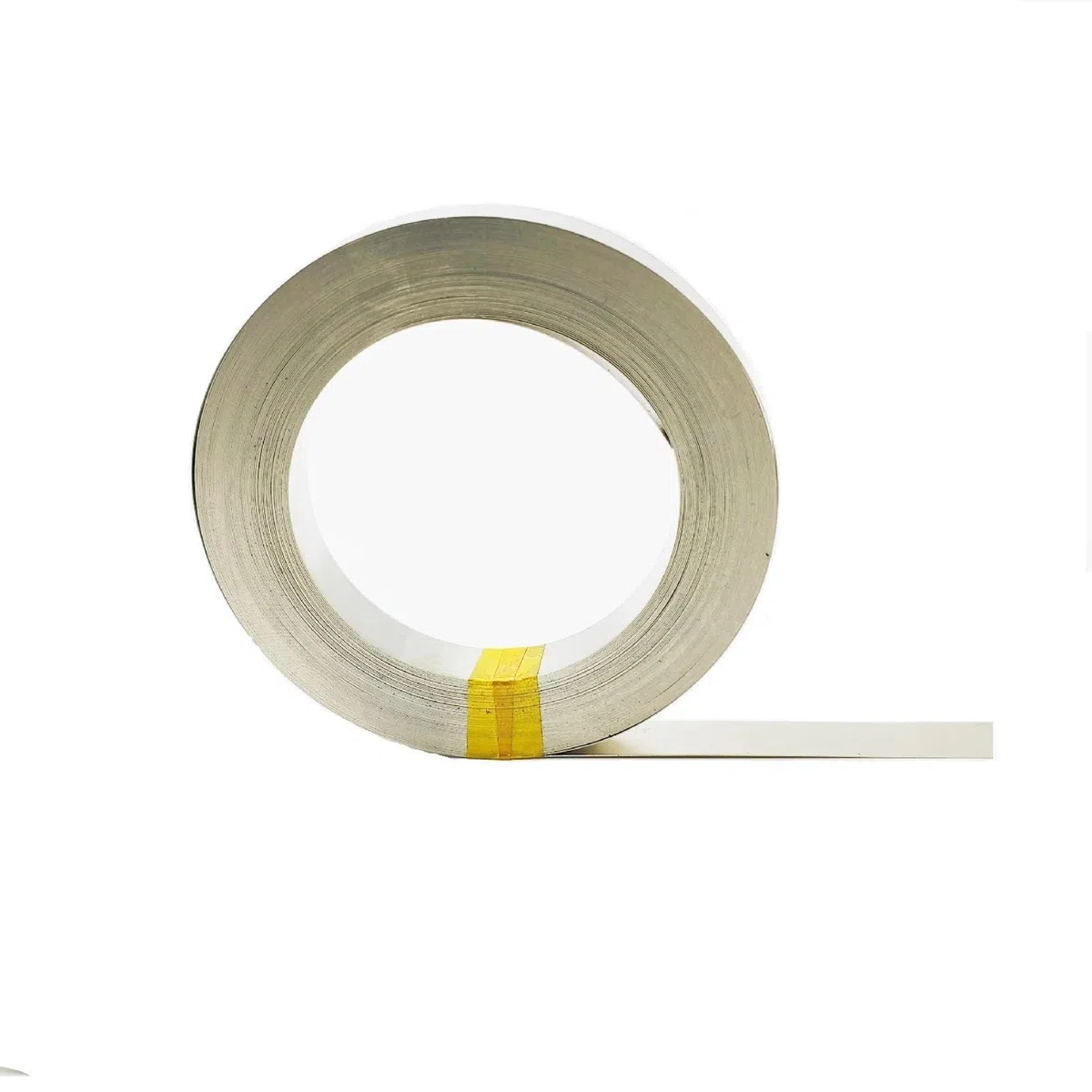 Reines Nickel-Metall, Nickelstreifen for Batterie-Punktschweißen, 99,96% Reinheit, 0,1–0,2 mm Dicke, 6–10 mm Breite, Silber, 1 Rolle(0.2x8mmx10m)
