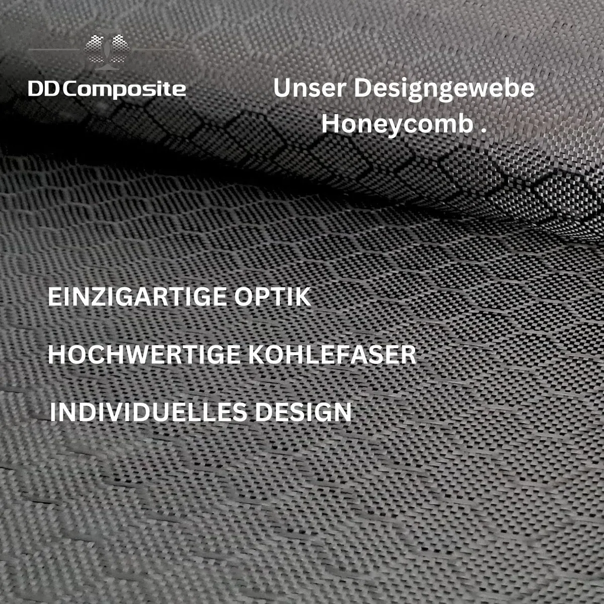 DD Composite Carbongewebe 240g Honeycomb Hexagon 120cm 3K mit ganz besonderer Optik Top Qualität individuelles Design Kohlefaser auf Rolle