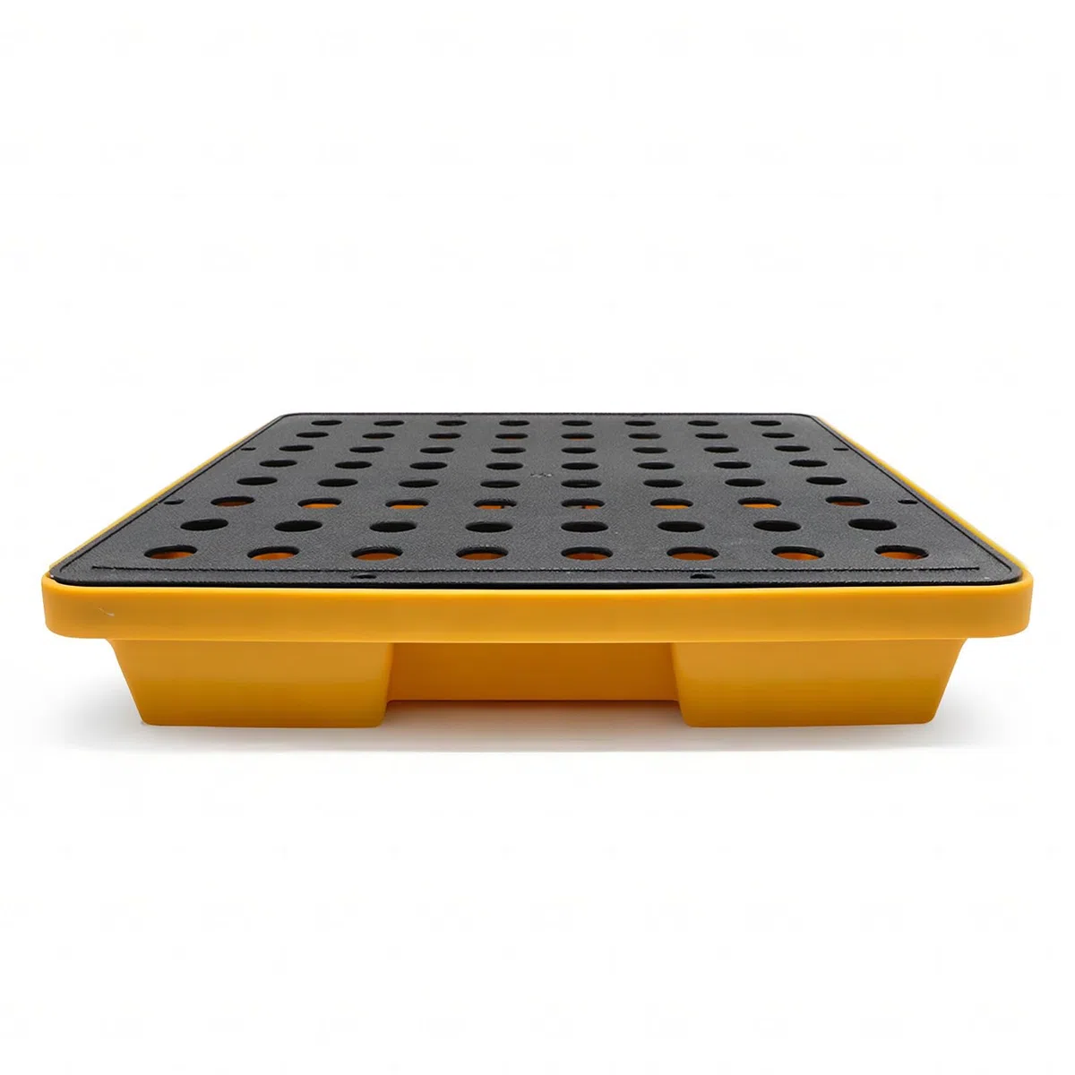 Auffangwanne mit herausnehmbarem Gitter – aus Kunststoff auslaufsichere Sekundärauffangwanne für Chemikalien Labor Arbeitsplatz Industrie und Lager (33 * 33 * 5.8cm)