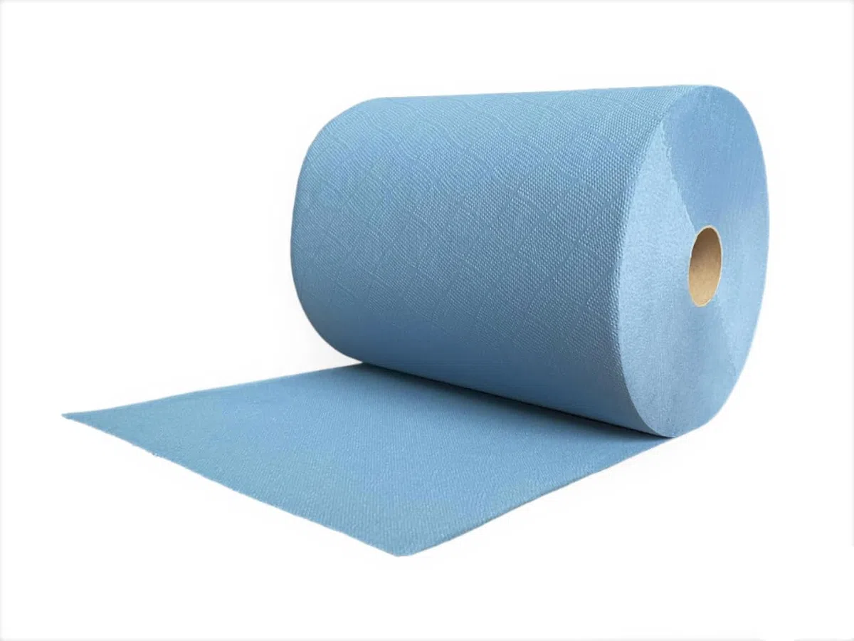 2x Putzrolle blau 3-lagig | 1000 Blatt | 33x36 cm | extra saugstark | Industrie & Werkstatt Putztuchrolle VERLEIMT Putzpapier | 500 Blatt pro Rolle