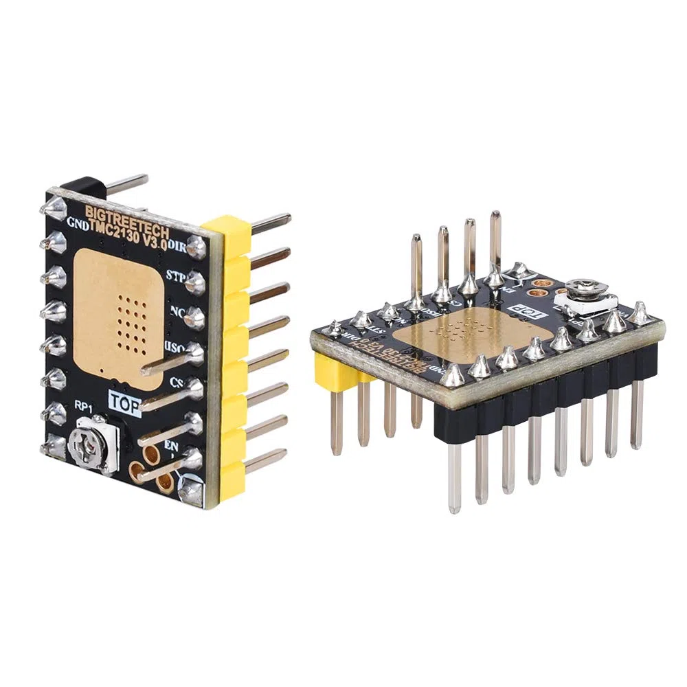 KINGPRINT TMC2130 V3.0 Schrittmotor StepStick Silent Silent Drive mit Kühlkörper für 3D-Drucker-Steuerungsplatine 4st (DIY)