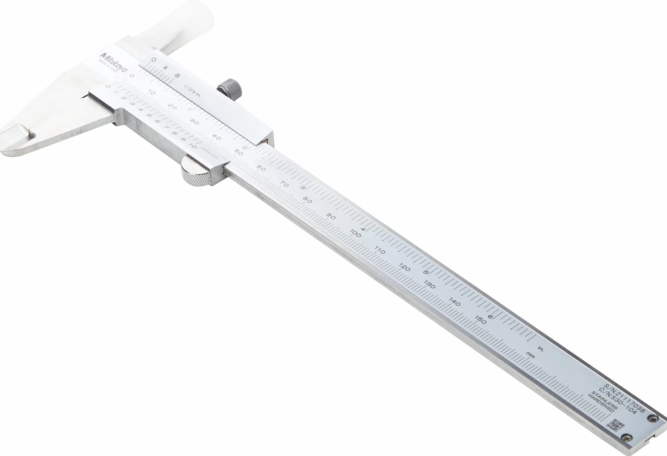 Mitutoyo Noniusmessschieber Analog Metrisch 150mm | 0,05 mm / 1/128 in, Metrisch/Zoll, mechanische Ablesung, robust