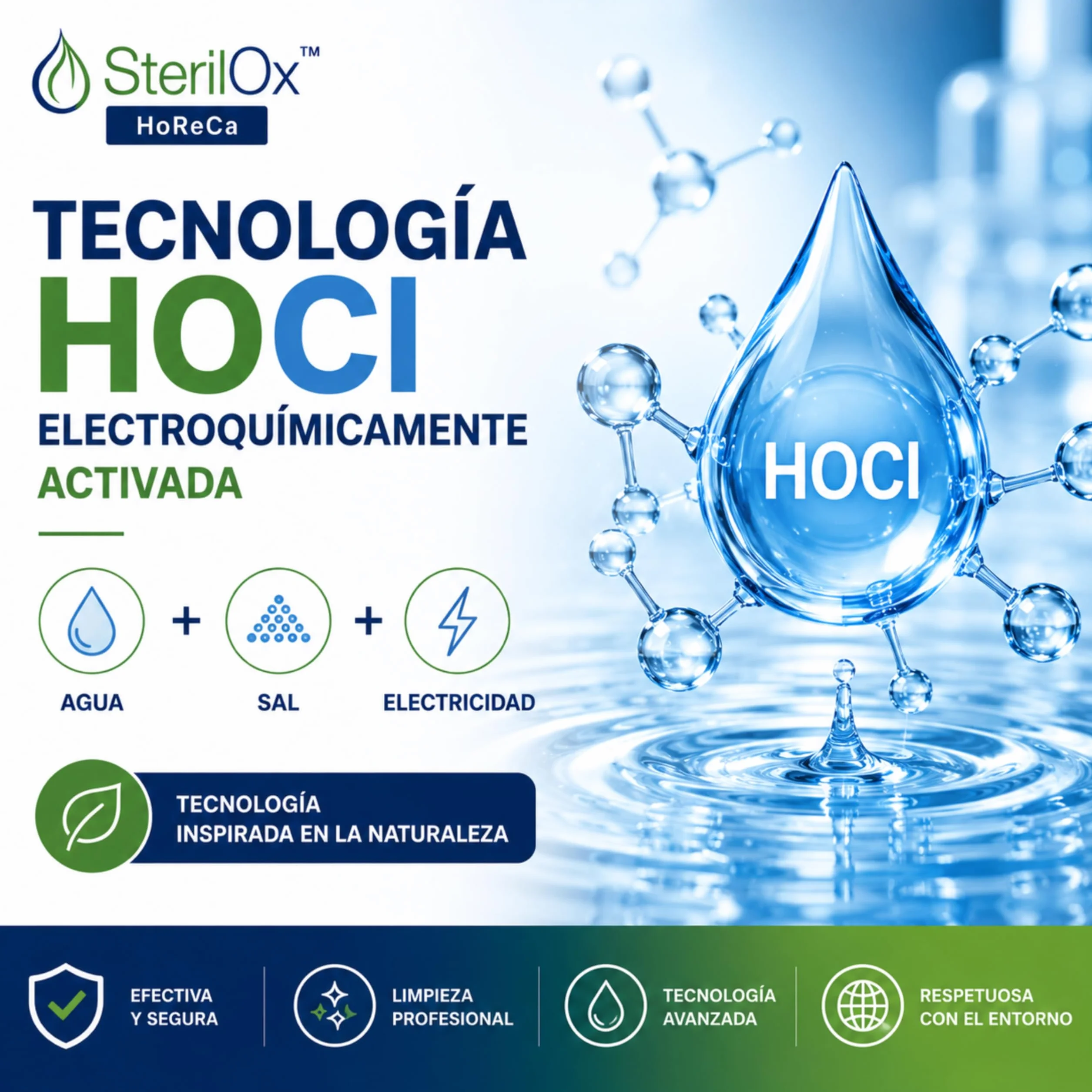 Universal HoReCa 5L — Professionelles Reinigungsmittel mit Hypochloriger Säure HOCl — Alkoholfrei, Kein Nachspülen — Für Küchen, Hotels, SPA, Fitnessstudios — Geeignet für Fogger