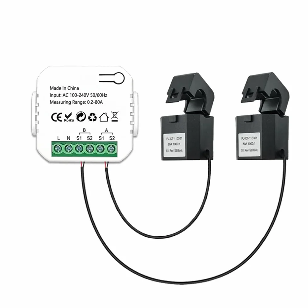 WLAN intelligentes Energiemessgerät Solar-Photovoltaik-System Energieverbrauch Energieproduktion bidirektionales Überwachungsmessgerät Handy-App-Steuerung Energiemonitor mit CT