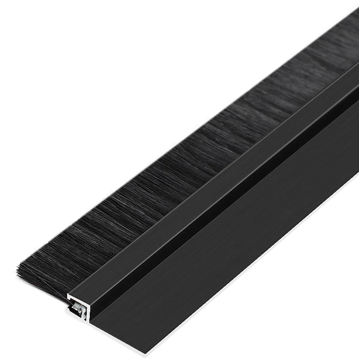 Streifenbürste aus Aluminiumlegierung, schwarzer Bodenbesen – Basis aus Aluminiumlegierung, for Außentüren und den industriellen Einsatz (100 cm)(F,2.8in/7cm)