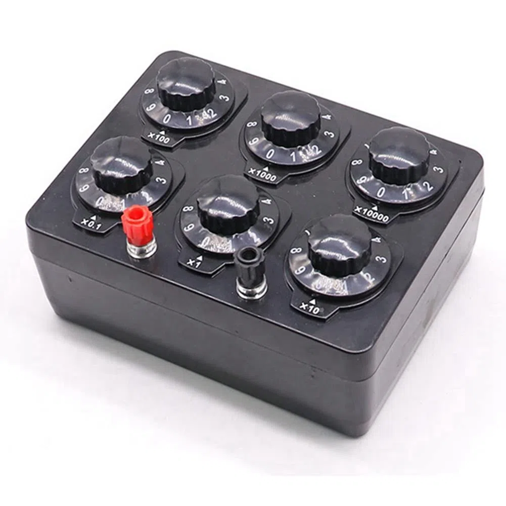 0-99999.9 Ohm Einfache Widerstandsbox Präzision Variable Dekade Widerstand Lehrinstrument Lehrwiderstand Box