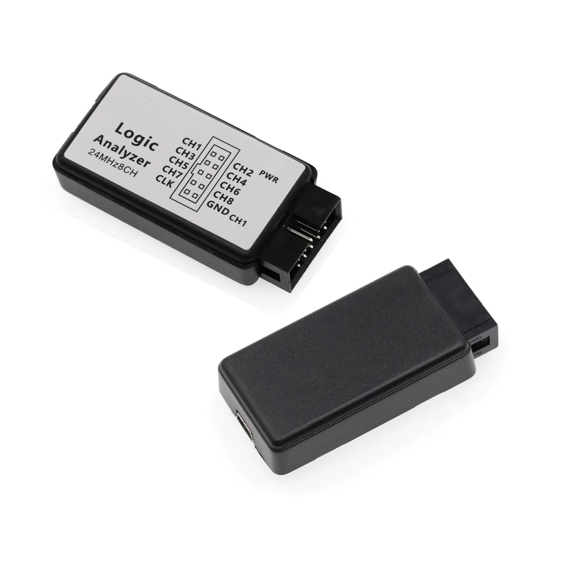 Logic Analyzer 8 CH, USB Logic Analyzer Gerät mit USB-Kabel 24MHz 8-Kanal UART IIC SPI Debug