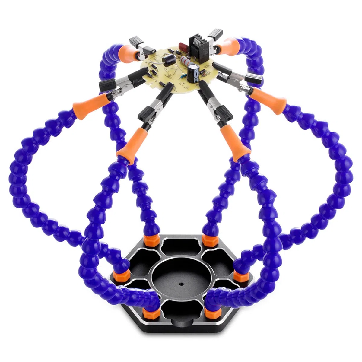 Respicefinem Lötwerkzeug Mit 6 Flexiblen Armen 15 0 X 15 0 X 10 0 Ständer Aus Dritter Hand Hilfsklemme Zum Löten Lötarm Für Elektronikprojekte Basteln Und Reparaturen