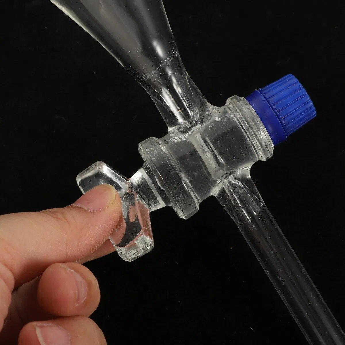 Scheidetrichter Glas, Separatory Funnel - Borosilikatglas Tropftrichter Gläsertrichter Trenntrichter Labor Zylindertrichter Conical Trichter 500ml