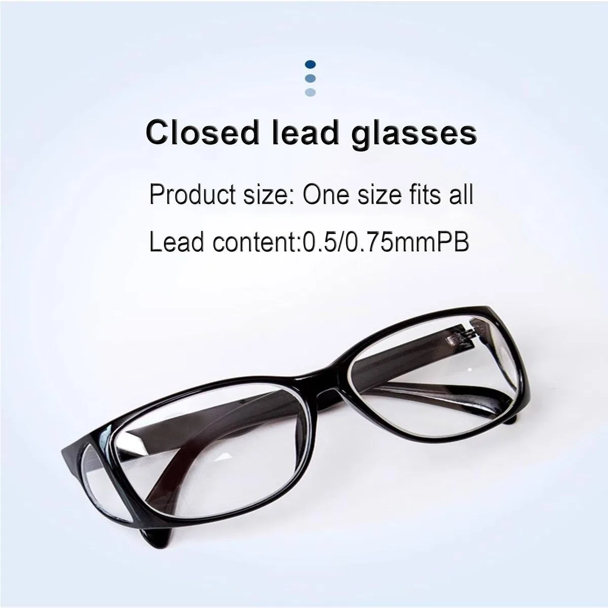RöNtgen-Bleibrille (0,5/0,75mmpb), Mit Seitenschutz, Leichte Labor-Dental-Schutzbrille, Mit Aufbewahrungsbox + Reinigungstuch + Brillenband, Zum Schutz Der Augen 0.5mmpb