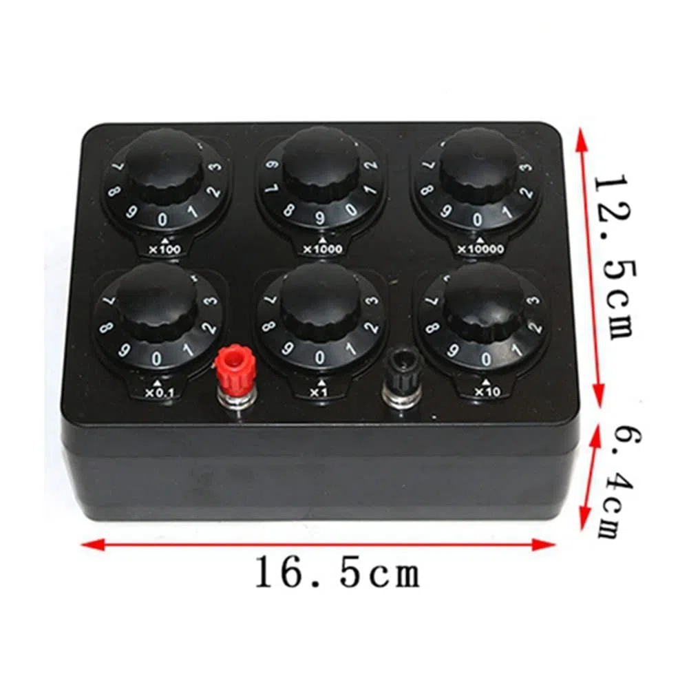 0-99999.9 Ohm Einfache Widerstandsbox Präzision Variable Dekade Widerstand Lehrinstrument Lehrwiderstand Box