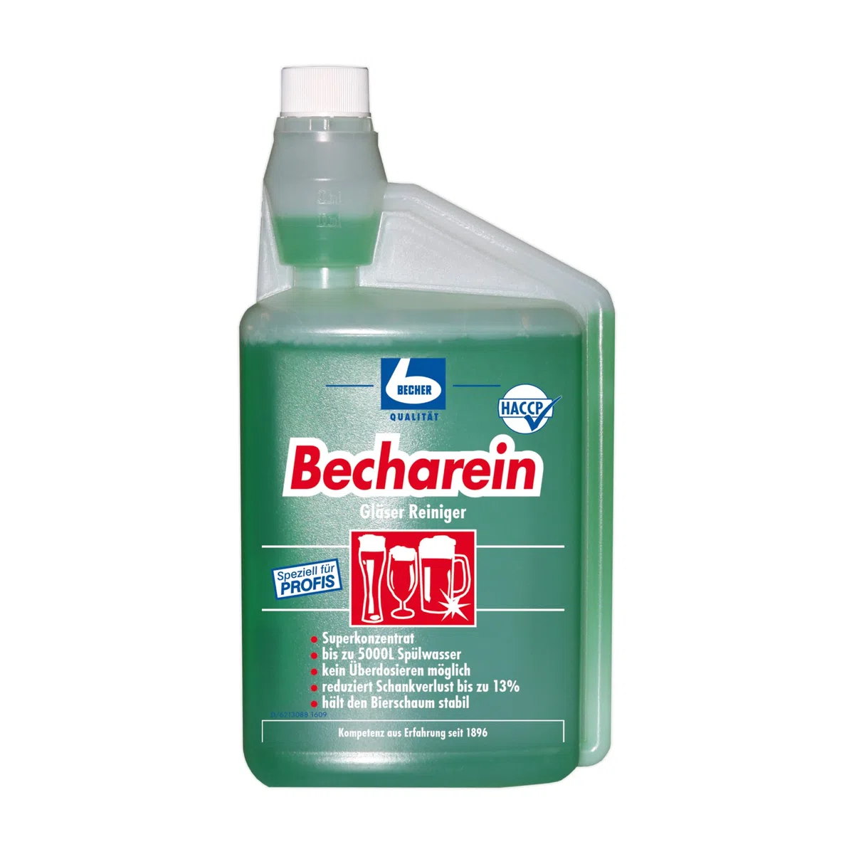 3x Dr. Becher Becharein Gläser Reiniger Dosierkammerflasche 1 Liter