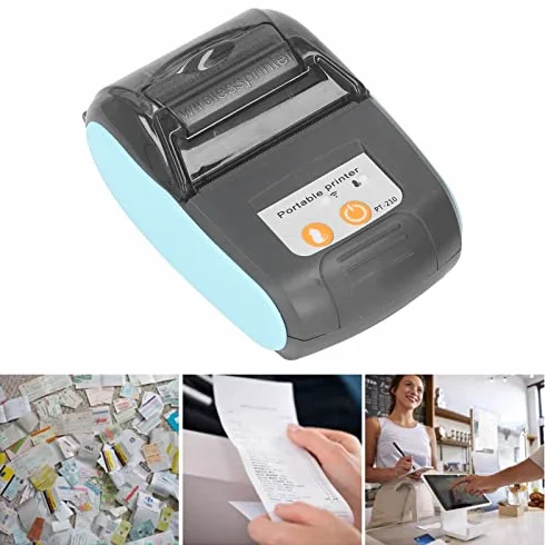 Bluetooth-Beleg-Thermodrucker, 58-mm-Bluetooth-Belegdrucker, Mini-Wireless-POS-Belegdrucker für Convenience-Stores in der Bekleidungsindustrie, Tragbarer Belegdrucker (Mit