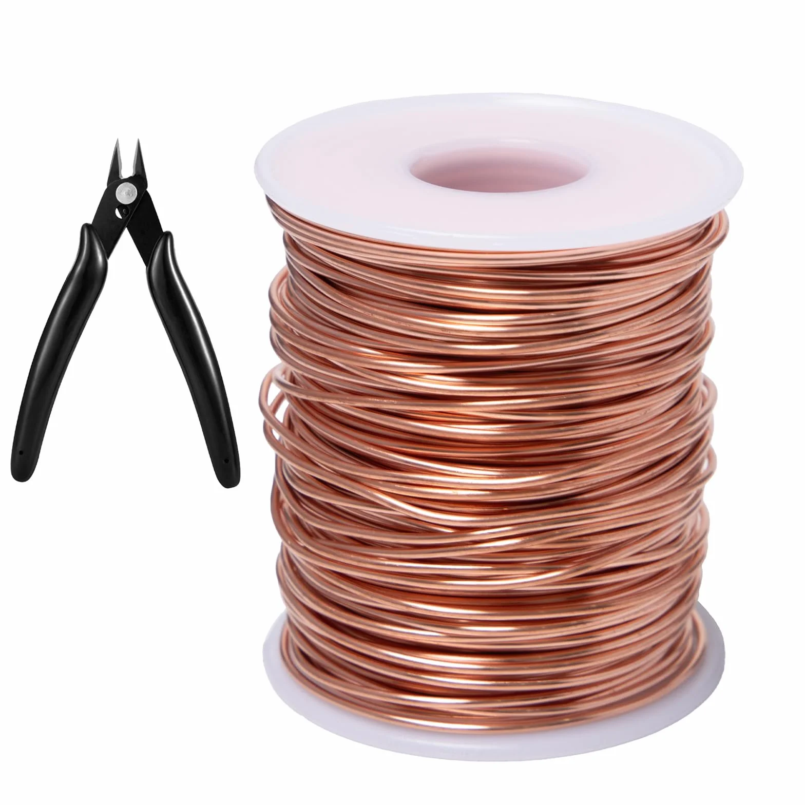 50m 99.9% Reiner Kupferweicher Kupferdraht mit Seitenschneider ø1.3mm T2 Blanker Kupferdraht Kupferkabel Reiner Kupferdrahtfür Elektrokultur, Gartenarbeit, Elektrotechnik, Schweißen, DIY