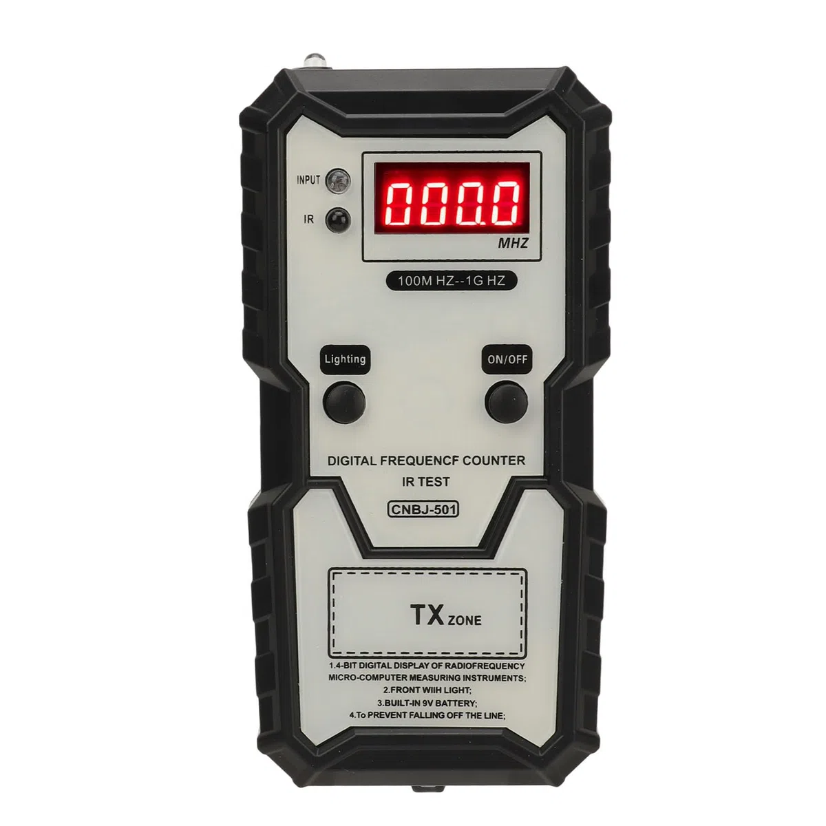 Funkschlüssel-Frequenztester, Infrarot-Signaldetektor mit Digitalanzeige für Autoschlüssel, Garagentor-Fernbedienung, Zugangskontrolle, 100 M Hz Bis 1 G Hz