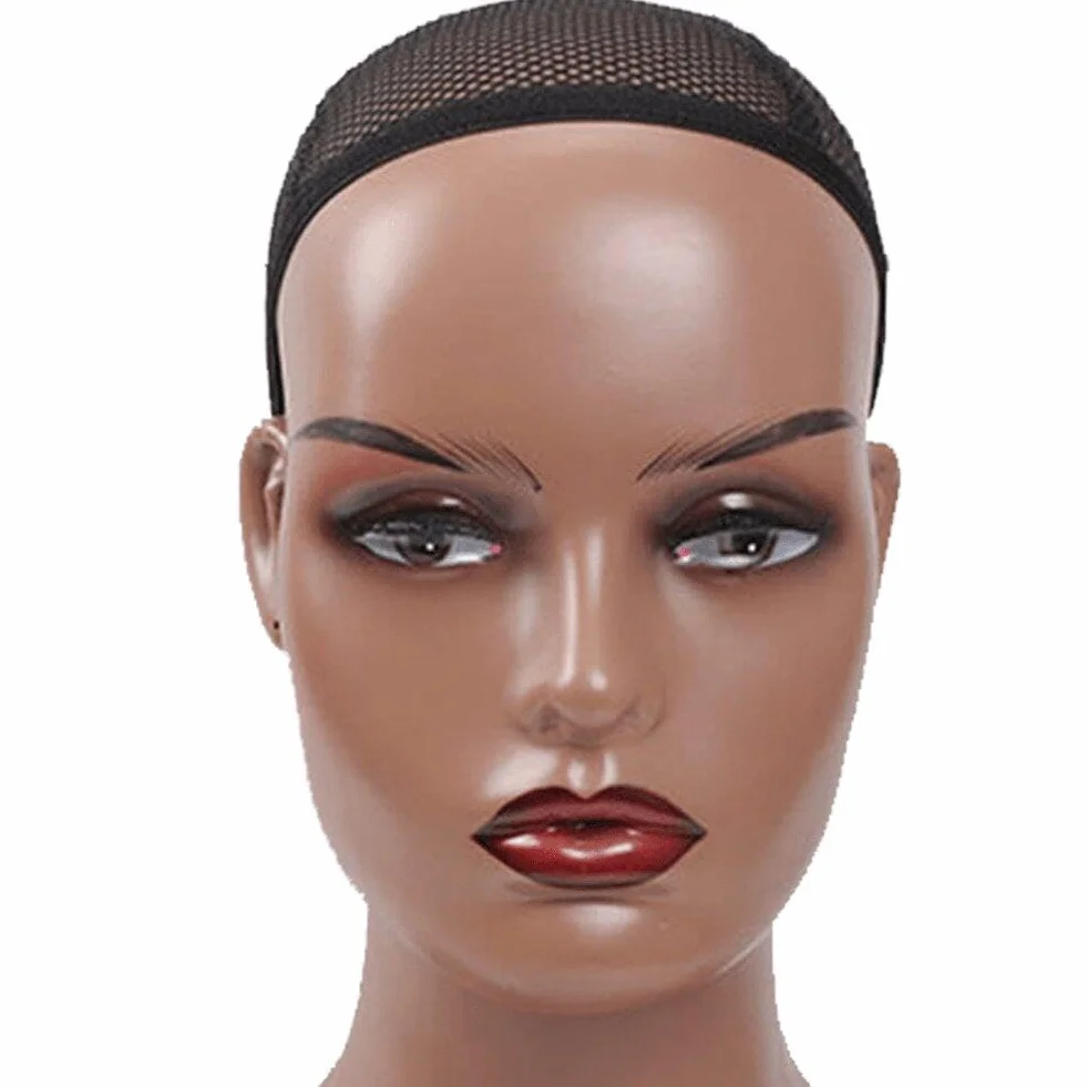 Weiblicher Realistischer Mannequin-Kopf Schultern, Afrikanisches Perücken-Display-Modell, Dunkelbraun, Beige Farben, Kopf Für Hut, Brille