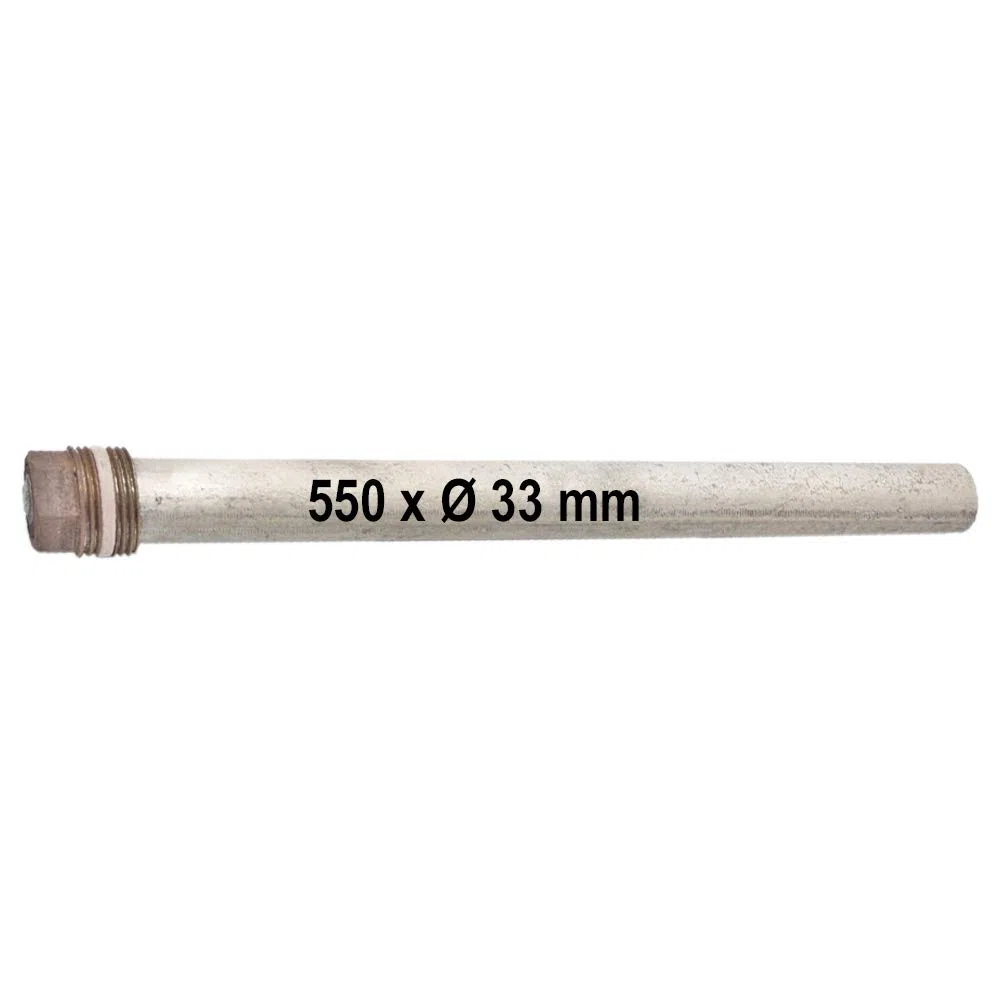 Magnesiumanode 550 x Ø33mm, DN40 1 1/2" Opferanode Schutzanode
