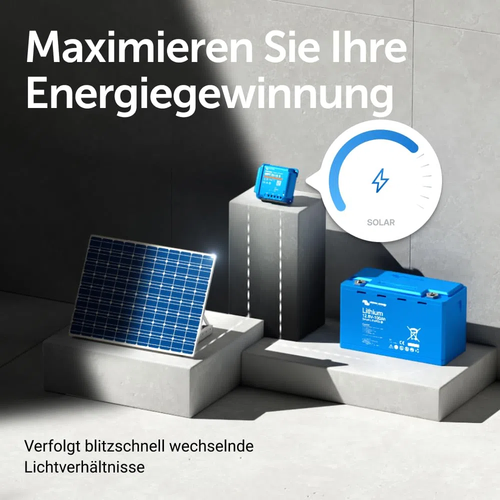 Victron Energy SmartSolar MPPT Laderegler - Solar Laderegler (Bluetooth) - 75V 15 Amp 12/24-Volt