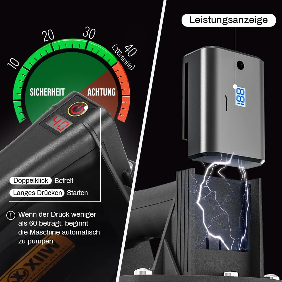 Mit 4X Akku, 2er 8" LED Elektrischer Saugheber Max 300KG Vakuum Saugnapf | Starker Selbst Nachsaugend Glasheber Geeignet für schweres Glas Fliesen EisenplatteSchiefer,Saugnäpfe für Materialtransport