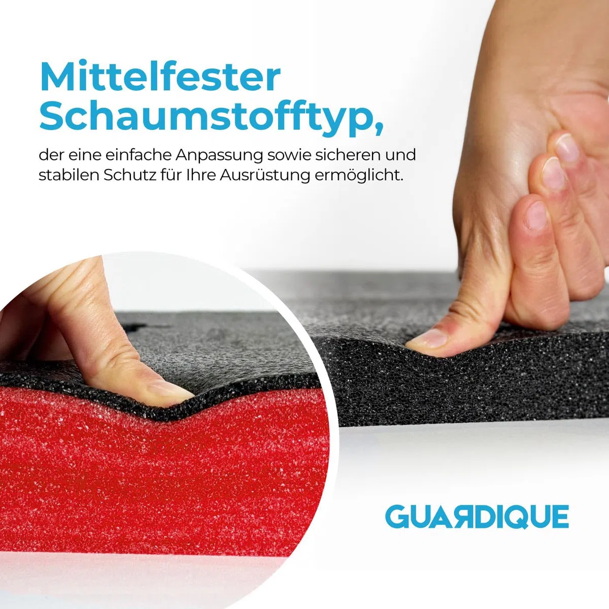 Multilayer Schaumstoff | 5 Stück | 600 x 400 x 30 mm, Shadow Foam, Schneiden und Abziehen, Anpassbare, Kaizen Foam, Werkzeugeinlage für Kamera, Werkzeugkoffer, Rot & Schwarz