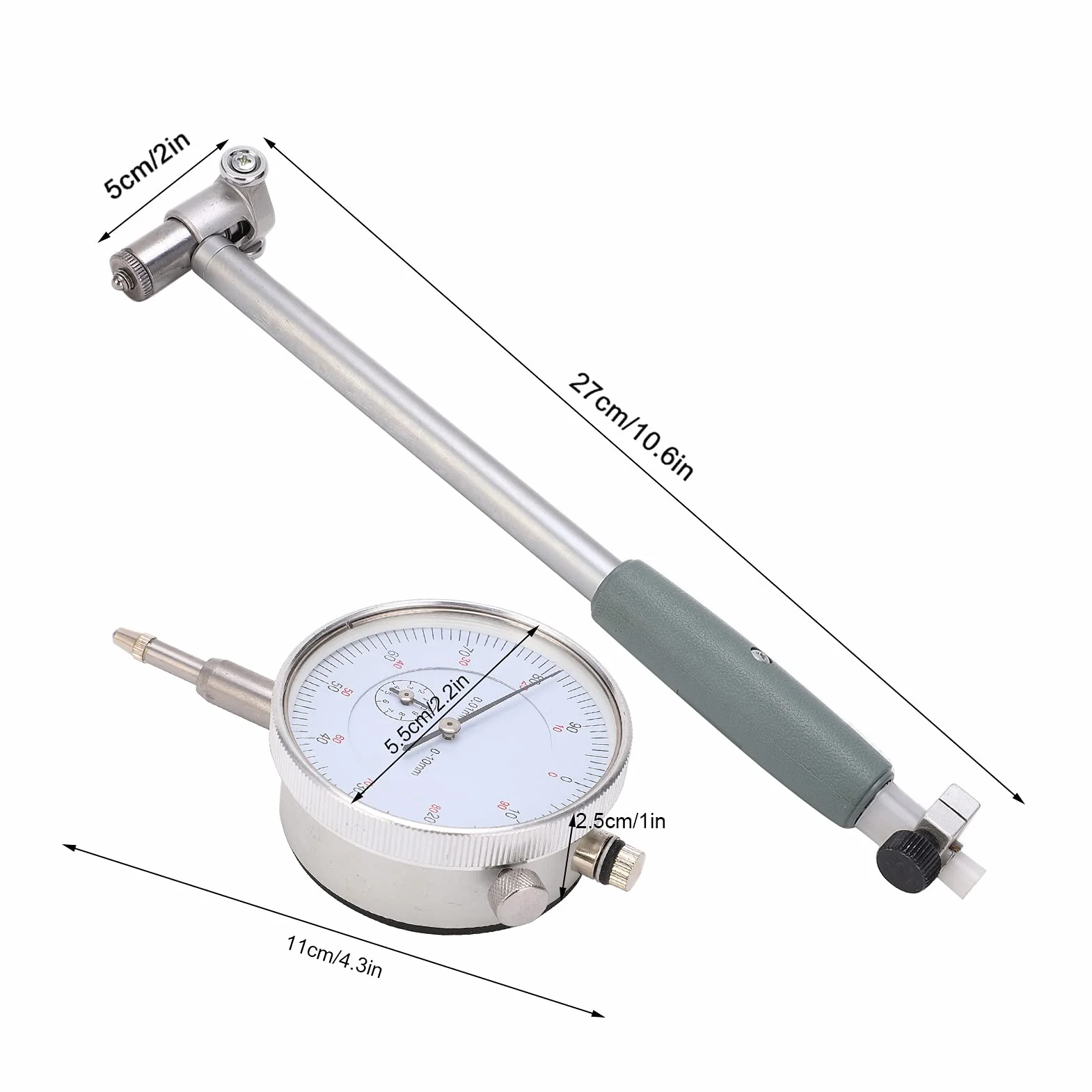 Bohrungsmessgerät, 50-160 mm Durchmesser-Anzeige Messmotor Innenzylinder-Werkzeugsatz Messuhr-Satz Innendurchmesserskala